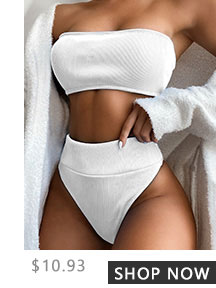 INGAGA High Waist Bikinis Swimsuits Women Push Up Swimwear Ribbed Strap Bathing Suit Biquini Brazilian Bikini 2021 New Beachwear