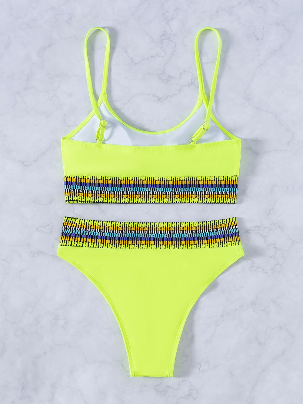 Bandeau High Waist Bikini One Shoulder Swimwear Women 2021 Printed Sexy Bikini set Retro Swimsuit Female Bathing suit