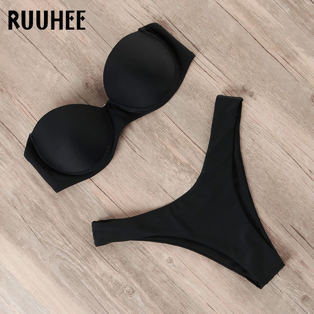 RUUHEE Bikini Swimwear Women Swimsuit 2021 Leopard Brazilian Bikini Set Push Up Bathing Suit Female Summer Beach Wear Biquini