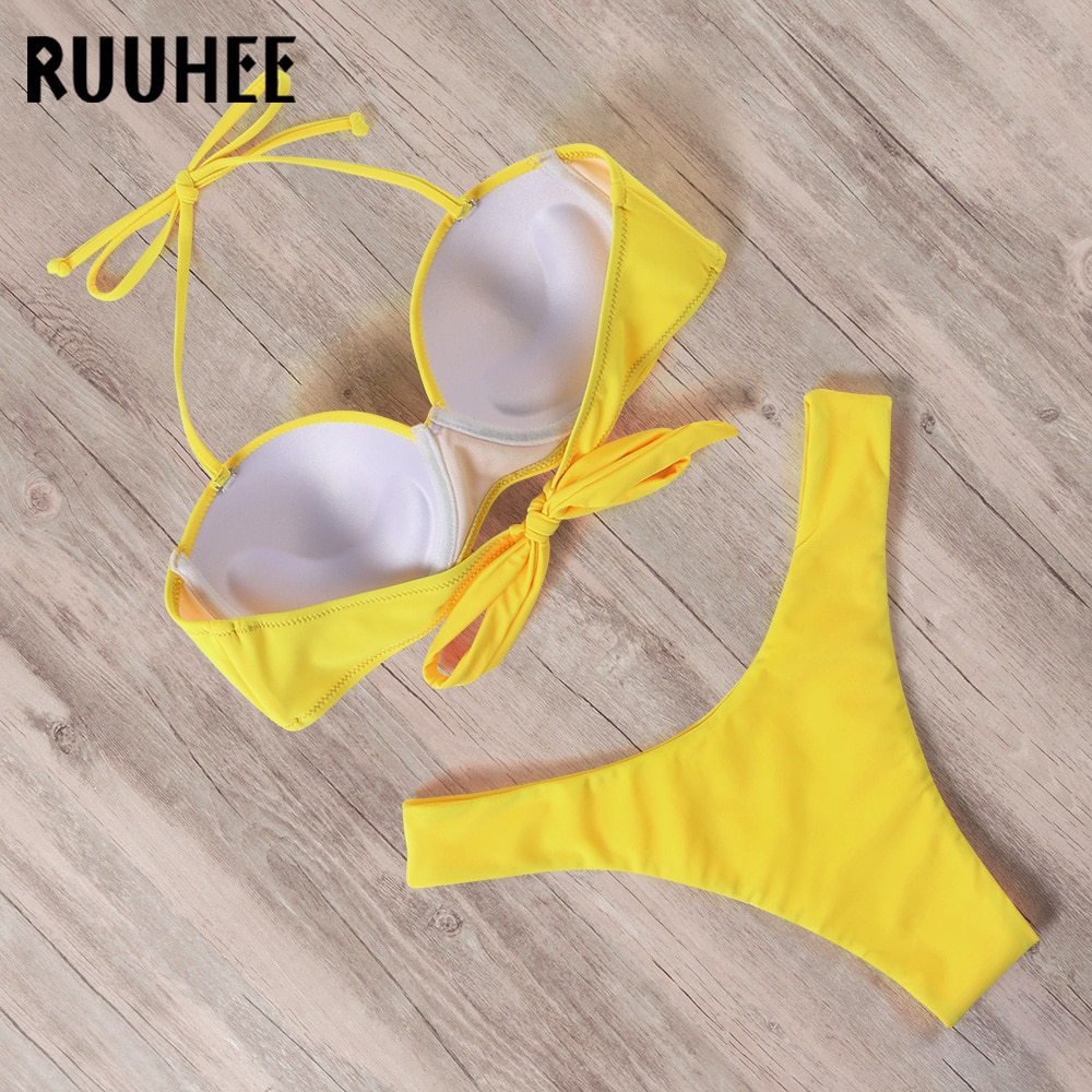 RUUHEE Bikini Swimwear Women Swimsuit 2021 Leopard Brazilian Bikini Set Push Up Bathing Suit Female Summer Beach Wear Biquini