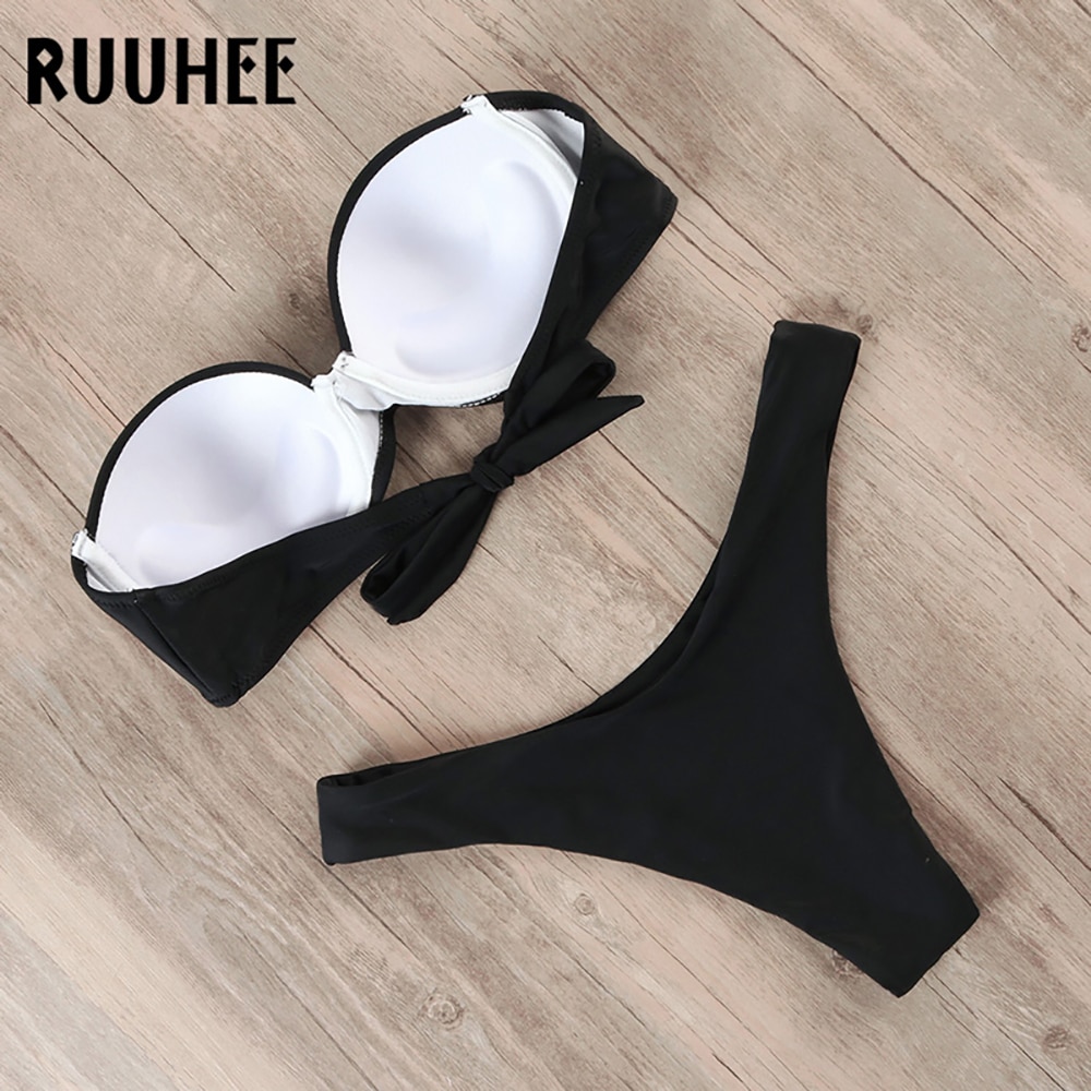 RUUHEE Bikini Swimwear Women Swimsuit 2021 Leopard Brazilian Bikini Set Push Up Bathing Suit Female Summer Beach Wear Biquini