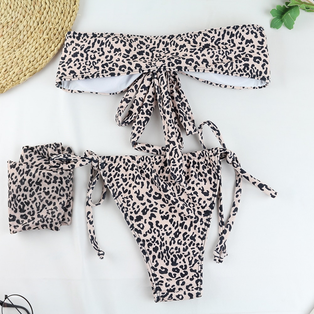 Sexy 3 Piece Bikini Set With Cover Up Beach Dress Tie Dye Push Up  Biquini Brazilian Swimwear Women Thong Bikinis 2021 Mujer