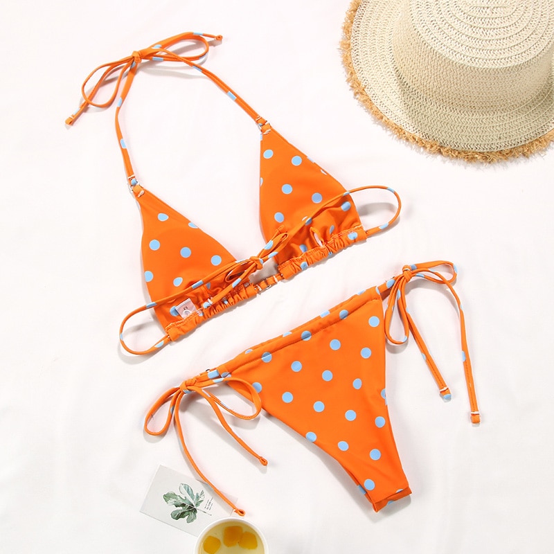 Rinabe Bikini 2021 Swimsuit Solid Color Bikini Set Floral Print Swimwear Sexy Biquini Bathing Suit Women Bikinis String Beach