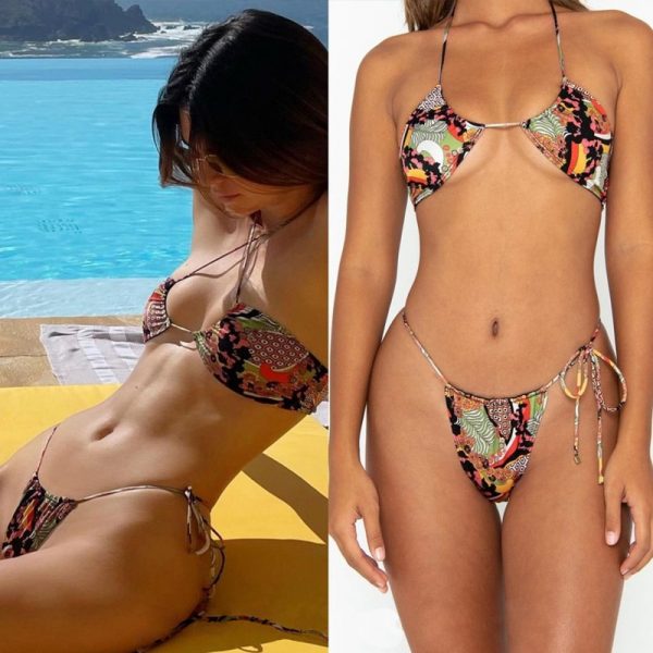 Folds Bikini 2021 Swimsuit Push Up Bikini Set Bathing Suit Women Swimwear Solid Color Bikinis Sexy Biquini Beachwear Swimsuits - Image 5