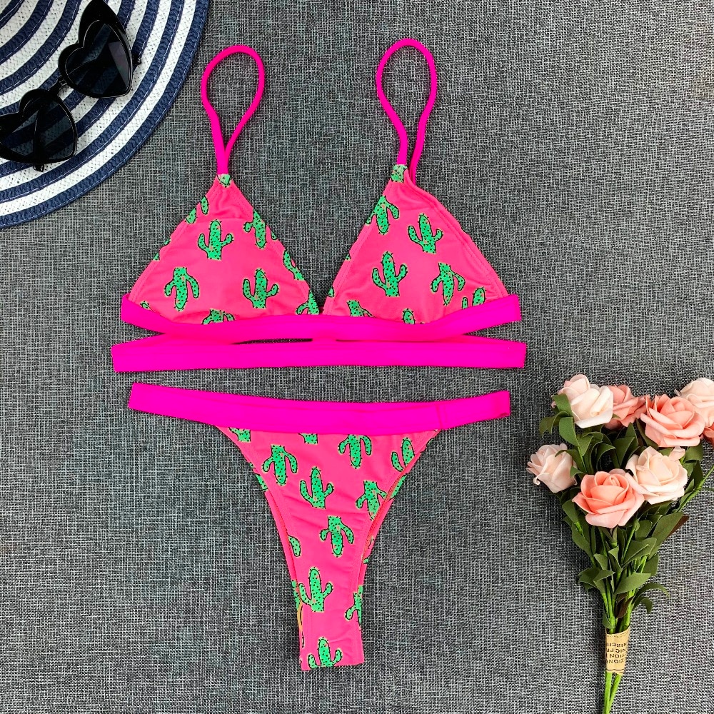 Sexy Bikini New 2021 Print Floral Women Swimwear Female Bikini Set Brazilian Biquini Swimming Beachwear for Bathing Suit