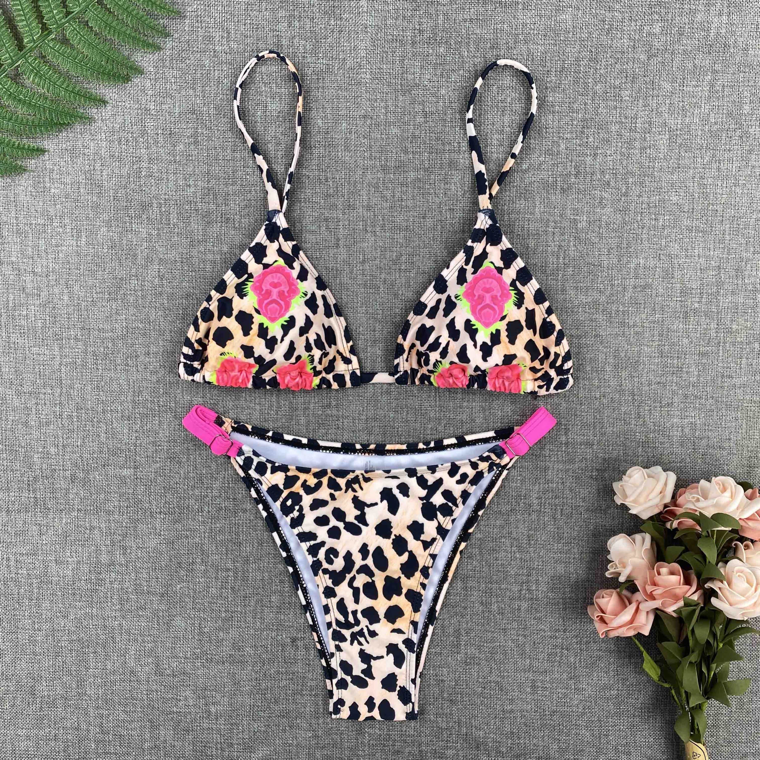 Sexy Bikini New 2021 Print Floral Women Swimwear Female Bikini Set Brazilian Biquini Swimming Beachwear for Bathing Suit