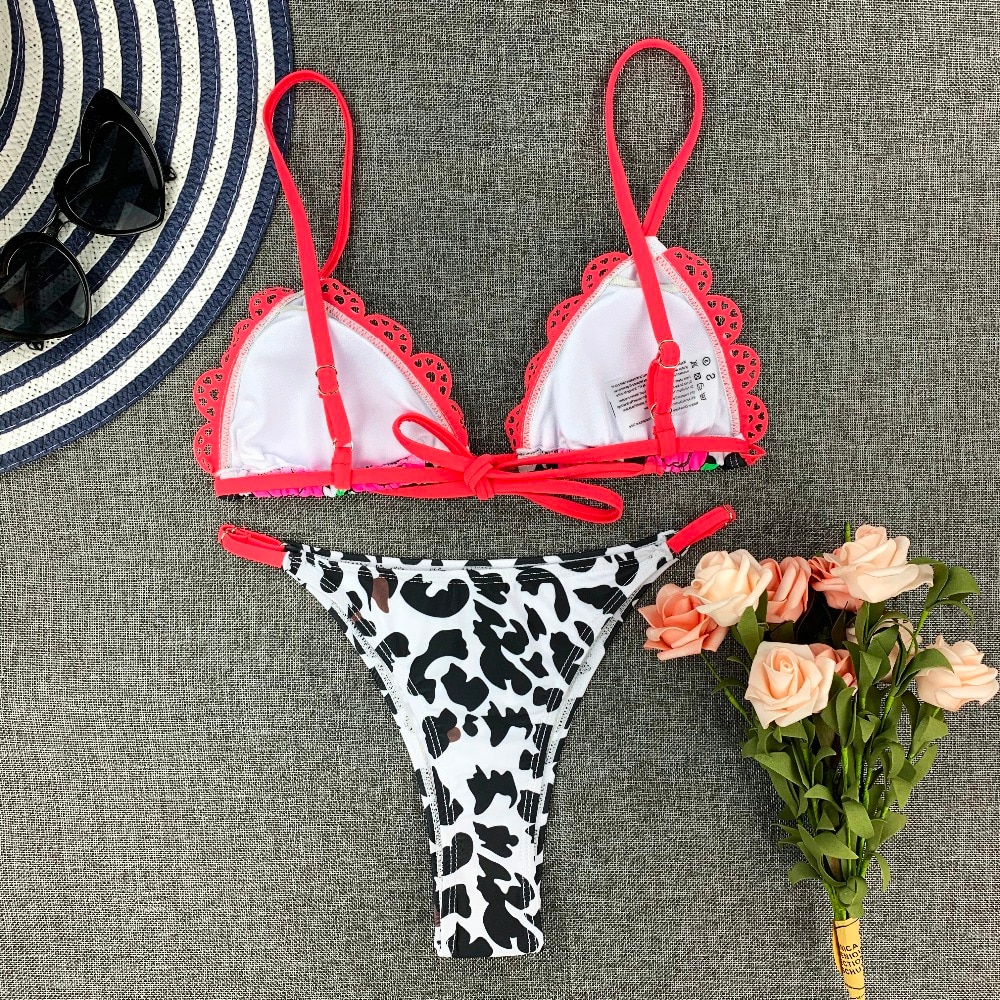 Sexy Bikini New 2021 Print Floral Women Swimwear Female Bikini Set Brazilian Biquini Swimming Beachwear for Bathing Suit