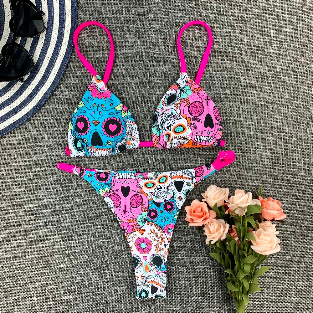 Sexy Bikini New 2021 Print Floral Women Swimwear Female Bikini Set Brazilian Biquini Swimming Beachwear for Bathing Suit