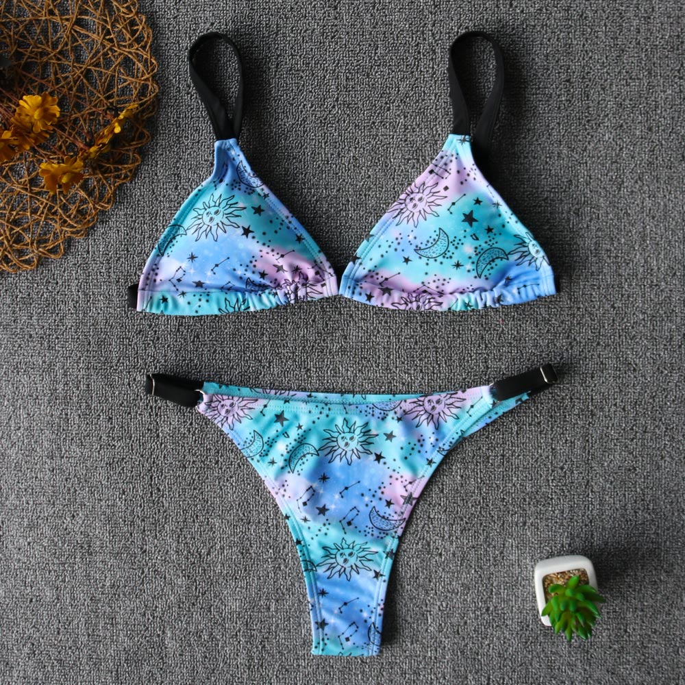 Sexy Bikini New 2021 Print Floral Women Swimwear Female Bikini Set Brazilian Biquini Swimming Beachwear for Bathing Suit