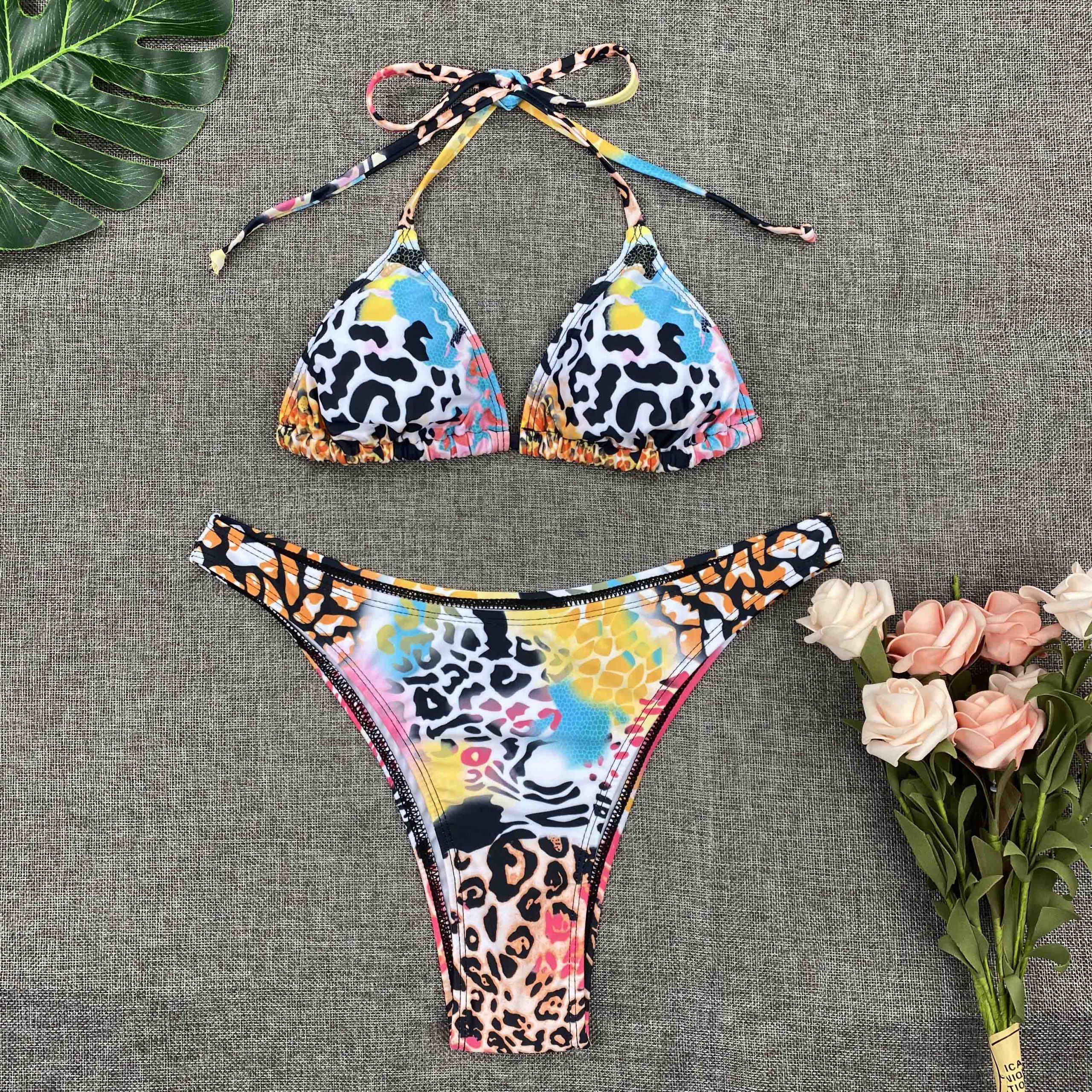 Sexy Bikini New 2021 Print Floral Women Swimwear Female Bikini Set Brazilian Biquini Swimming Beachwear for Bathing Suit