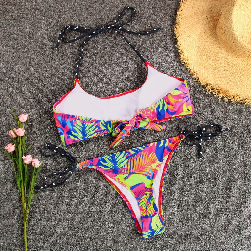 Sexy Bikini New 2021 Print Floral Women Swimwear Female Bikini Set Brazilian Biquini Swimming Beachwear for Bathing Suit