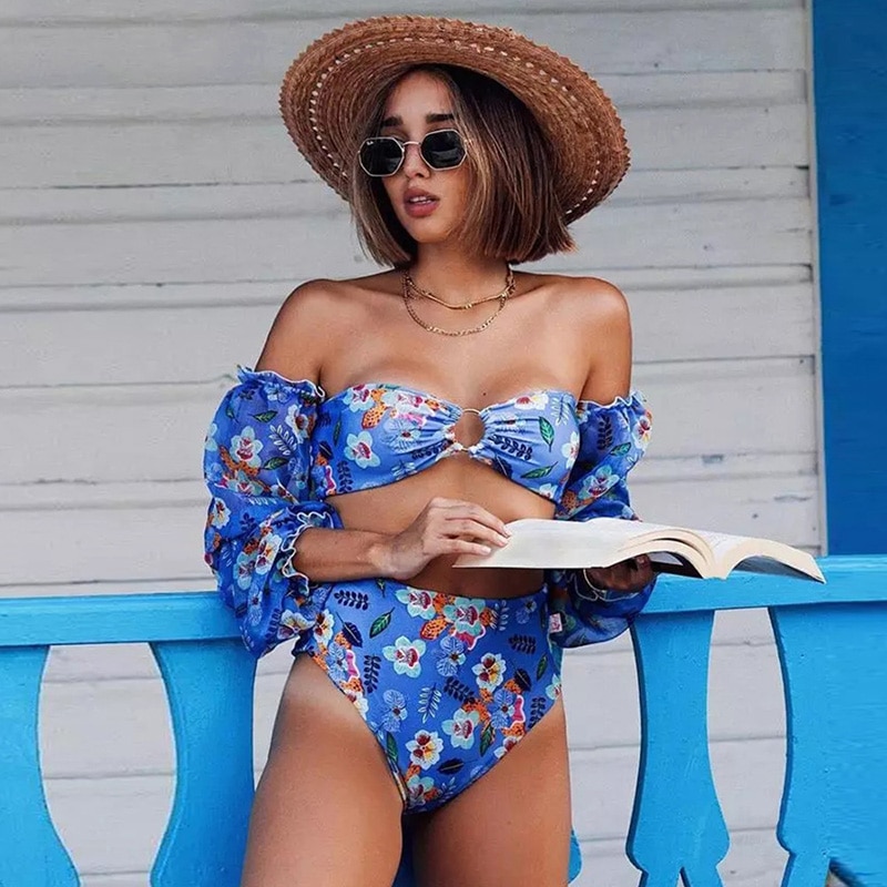 2021 Backless Tunic Beach Dress Bikini Long Dress Print Swimwear Women Cover Up Swimsuit Beachwear Pareo Saida de Praia