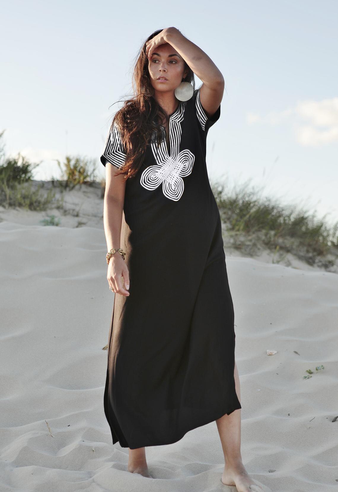 Plus Size Kaftan Tunic Beach Dress Swim Wear Bathing Suit Cover Up Women Summer Beachwear pareos Robe de plage sarongs