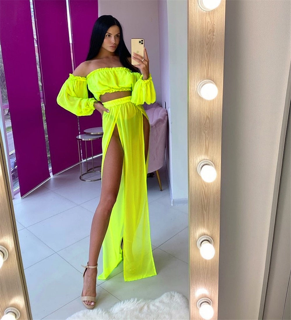 2021 Bikini Beach Cover Up Swimsuit Two Piece Dress Swimwear Women Summer Ladies Bathing Suit Solid Wear Tunic