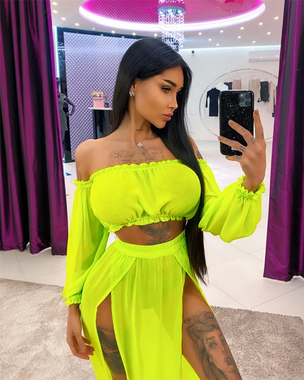 2021 Bikini Beach Cover Up Swimsuit Two Piece Dress Swimwear Women Summer Ladies Bathing Suit Solid Wear Tunic