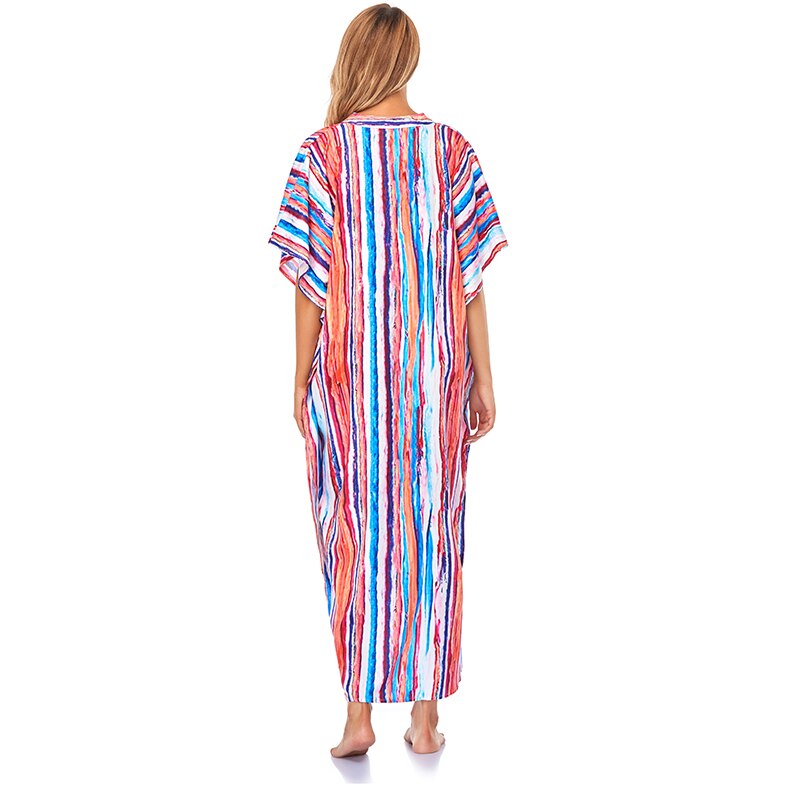 Cover-ups 2021 Kaftan Beach Print SnakeSkin Swimsuit cover up Kimono Plage Beach Robe Femme Long Dress Sarong Dress Beachwear