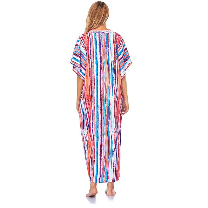 Cover-ups 2021 Kaftan Beach Print SnakeSkin Swimsuit cover up Kimono Plage Beach Robe Femme Long Dress Sarong Dress Beachwear