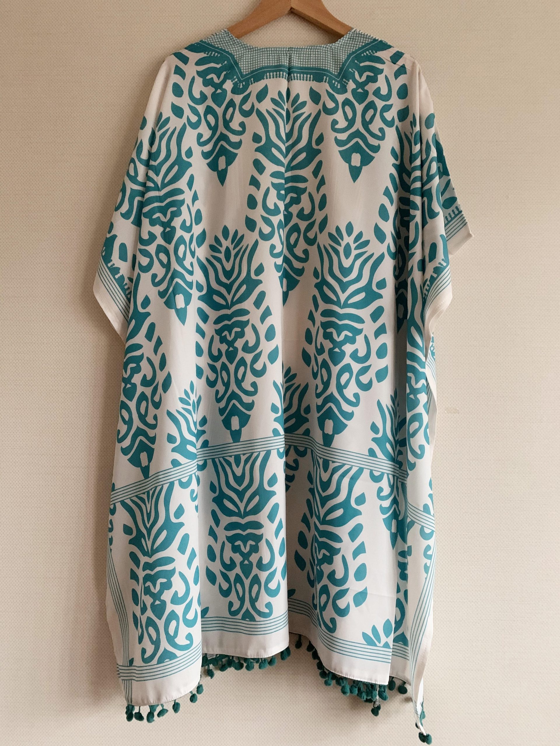 2021 Bohemian Printed V-neck Half Sleeve Plus Size Beach Wear Kimono Cardigan Tunic Women Tops and Blouses Shirts A367