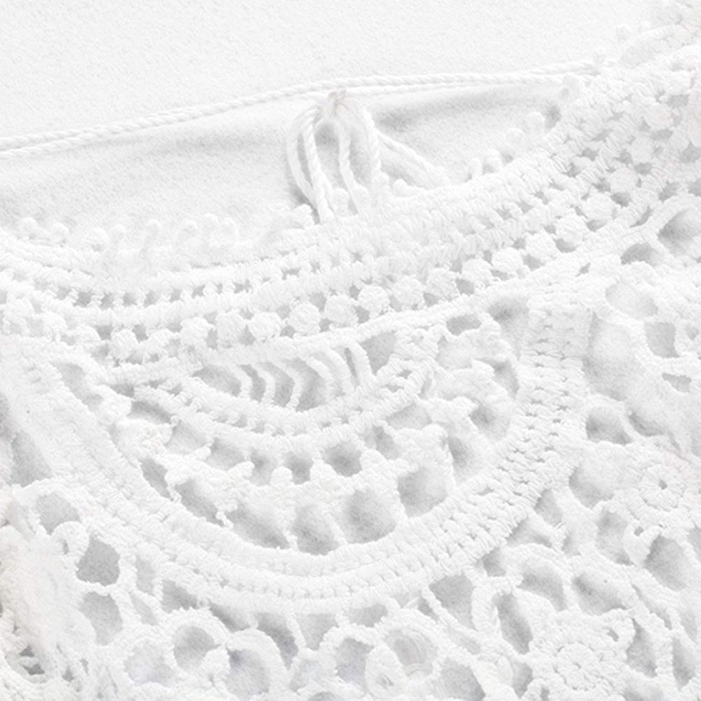 Sexy Women’s Bathing Suit Cover Up Crochet Lace Bikini Bathing Suit Swimsuit Smock Knitting Swimwear Mesh Beach Dress Tunic Robe