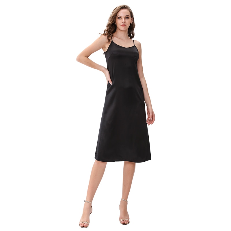 Women's Spaghetti Strap Satin Dress