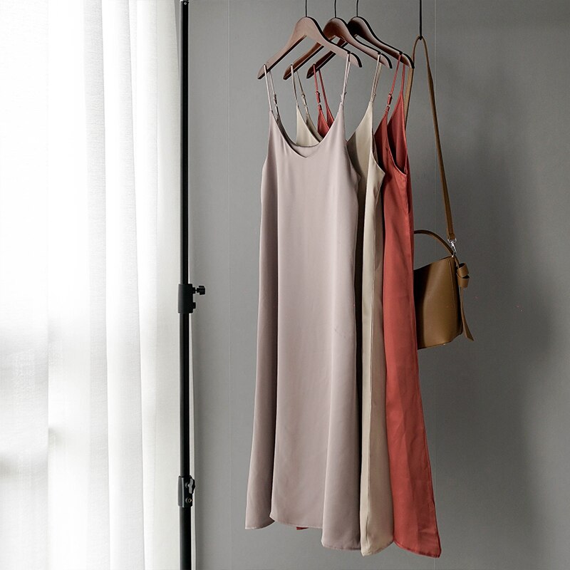 Women's Basic Satin Dress