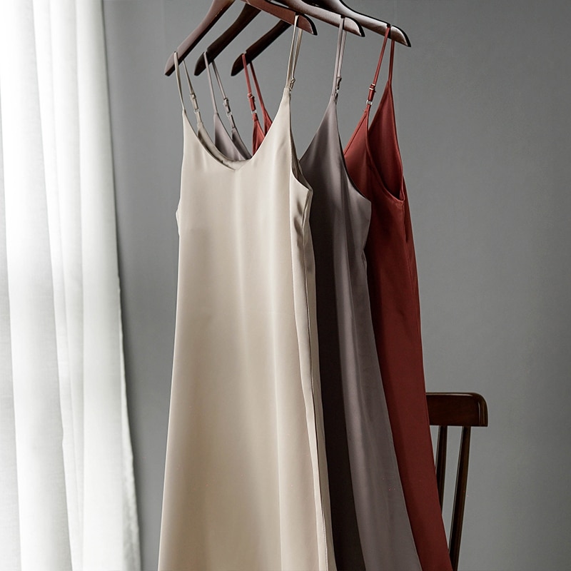 Women's Basic Satin Dress