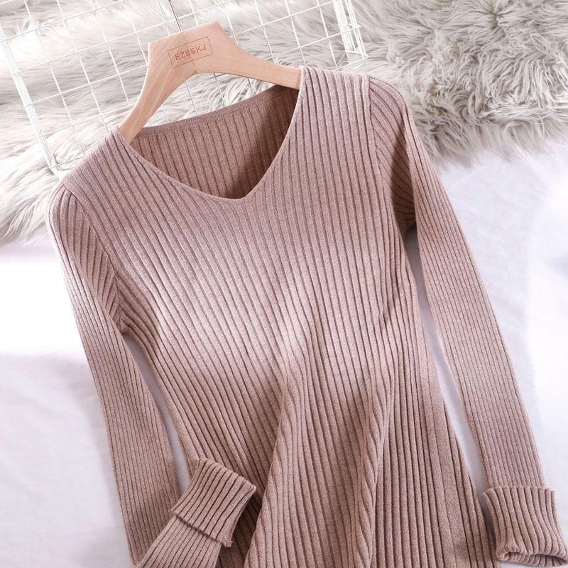 Women's V-Neck Basic Sweater