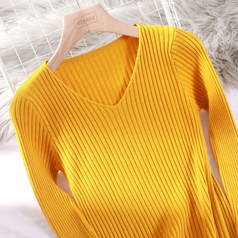 Women's V-Neck Basic Sweater