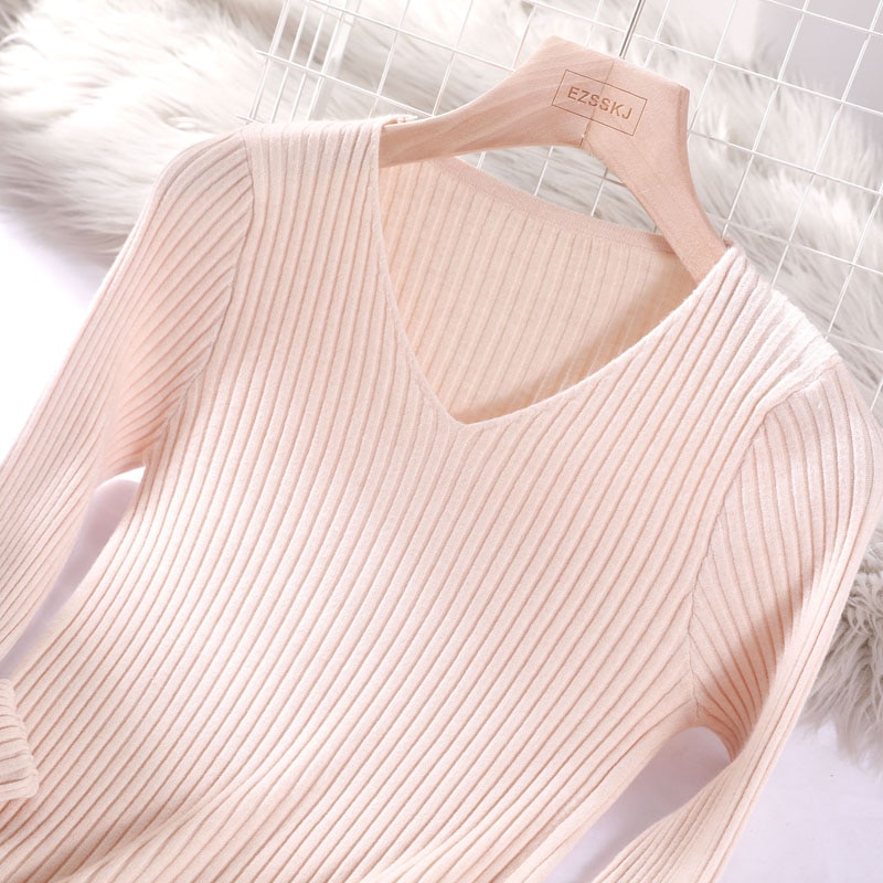 Women's V-Neck Basic Sweater