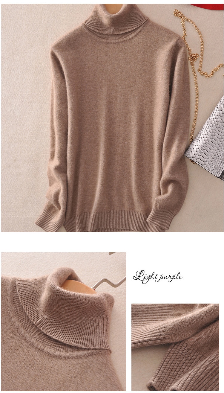 Women's Cashmere Turtleneck Sweater